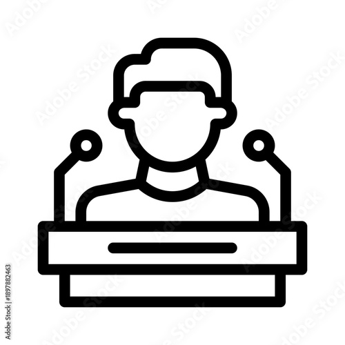 public speaker line icon