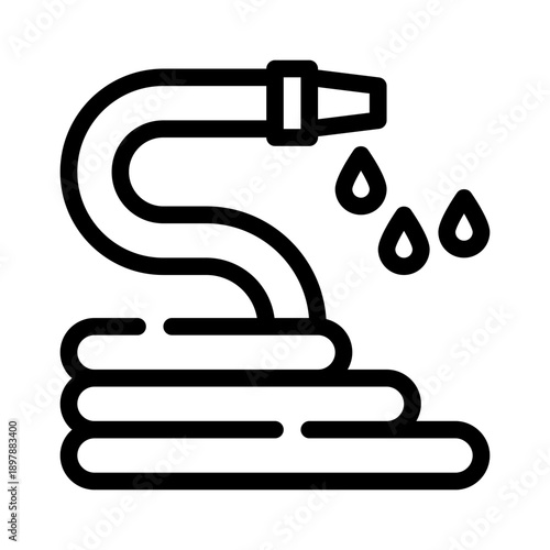 garden hose line icon