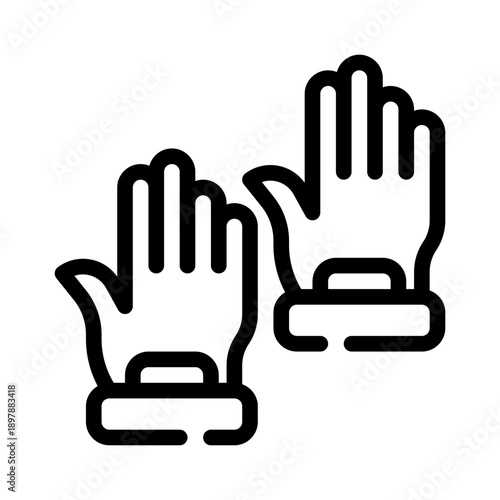 gardening gloves line icon