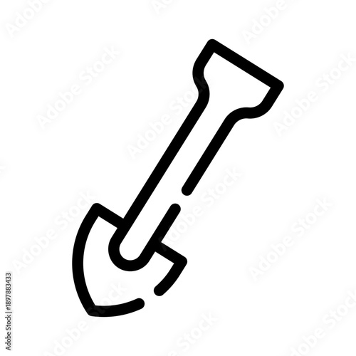 shovel line icon