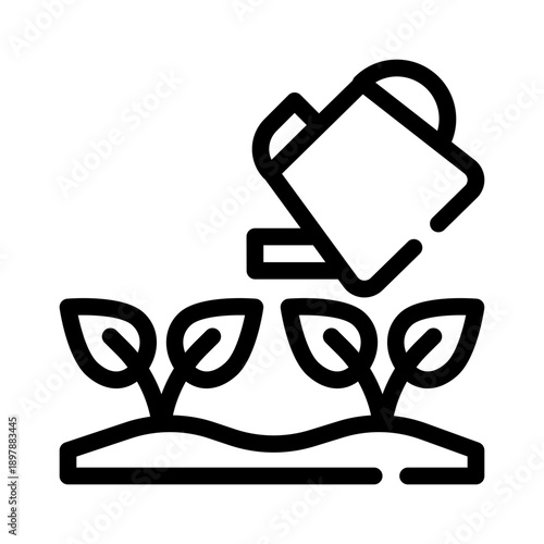 watering can line icon