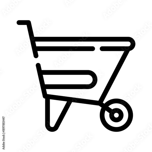 wheelbarrow line icon