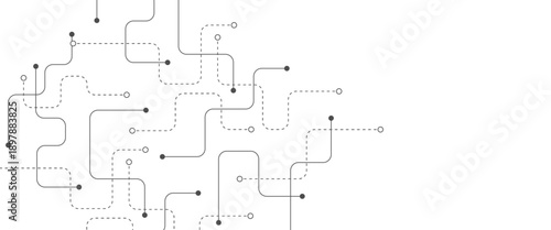 Abstract background with technology circuit board texture. Modern electronic motherboard texture. Creative idea for internet technology. Tech concept for header, web banner, website, presentation.