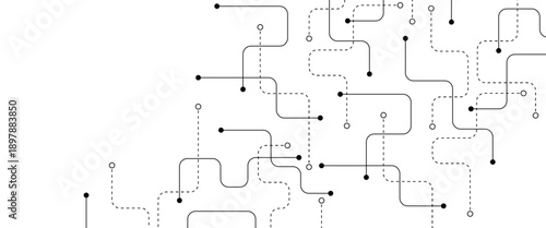 Abstract background with technology circuit board texture. Modern electronic motherboard texture. Creative idea for internet technology. Tech concept for header, web banner, website, presentation.