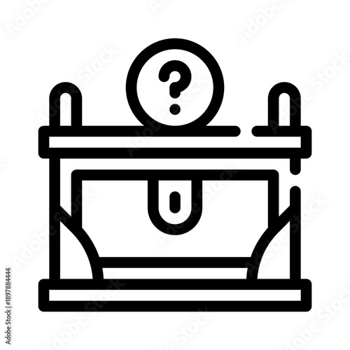 treasure chest line icon