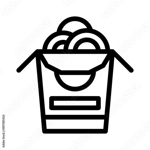 takeout box line icon
