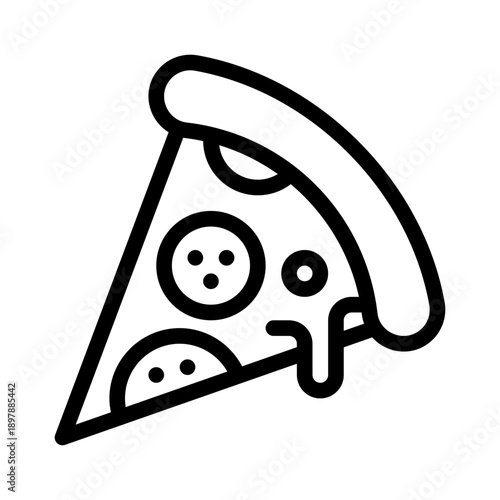 pizza line icon