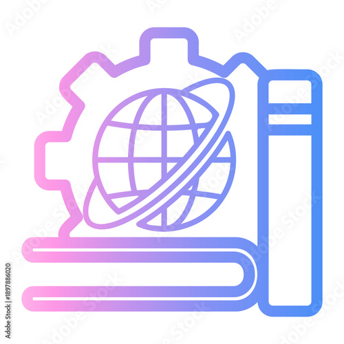 book Line Gradient Icon