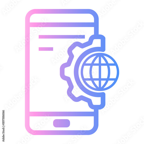 digital Line Gradient Icon