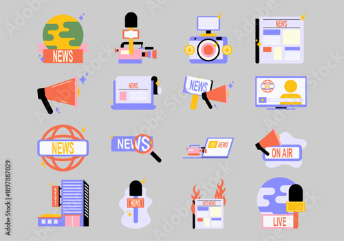 Flat News Media Journalism Element