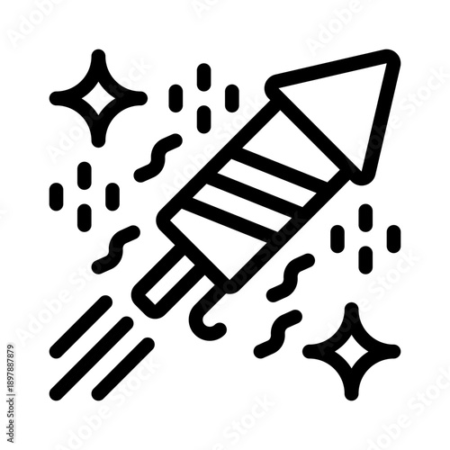 sparkler line icon