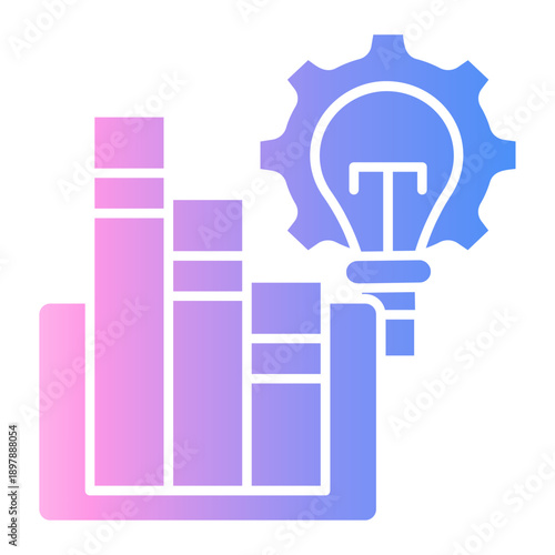 library Gradient icon
