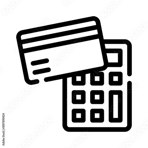 calculator line icon