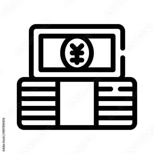 banknote line icon