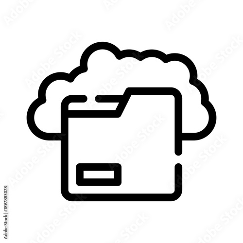 cloud storage line icon