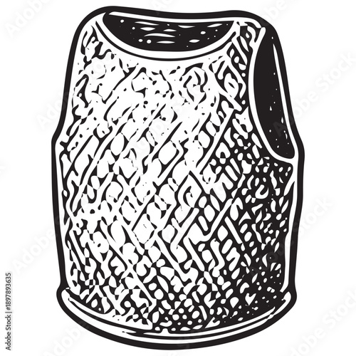 Medieval Chainmail Armor Hand Drawn Icon
