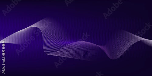 Audio pulse and sound waveform frequency on dark background