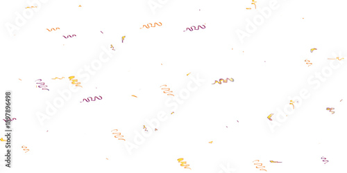 Vibrant Rainbow Confetti Explosion On White Background Creating Cheerful Celebration Atmosphere For Party And Event Promotion