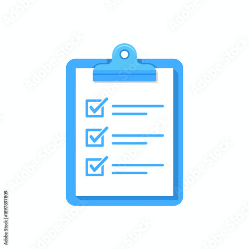 Clipboard with checklist and checkboxes.