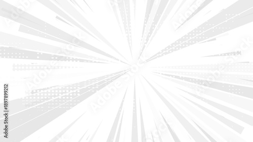 Gray and white radial lines background texture. Vector illustration