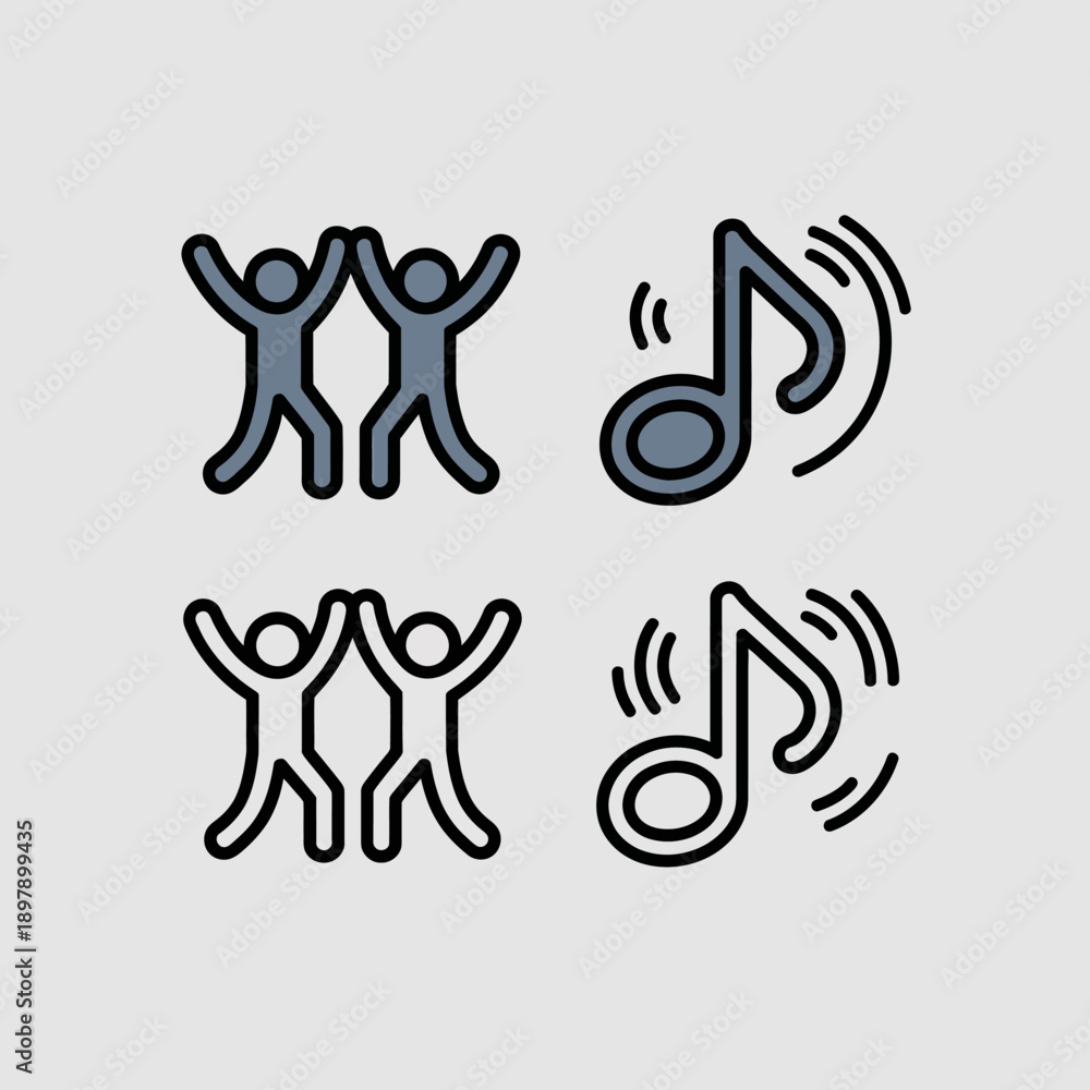 Fototapeta premium Music and people celebrating together.