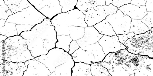 Water Crisis Concept Showing Parched Earth And Fractured Soil Surface