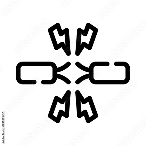 electric spark line icon