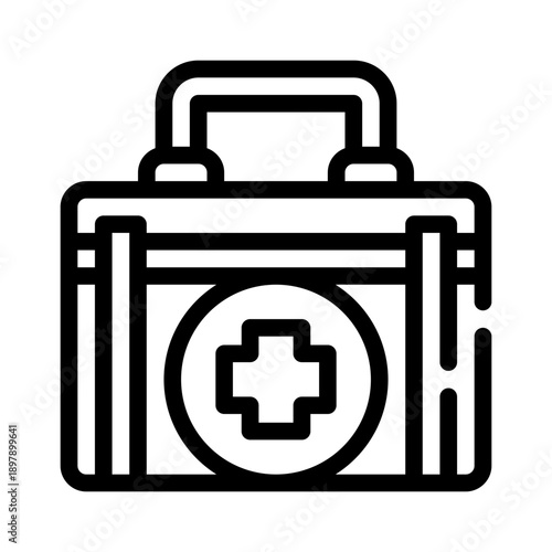 first aid kit line icon