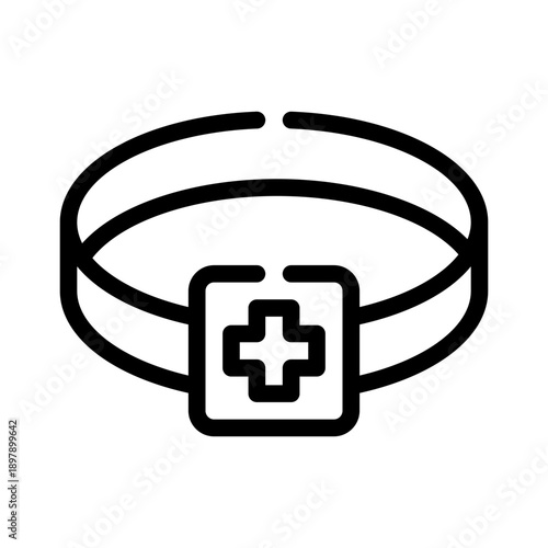 medical alert bracelet line icon