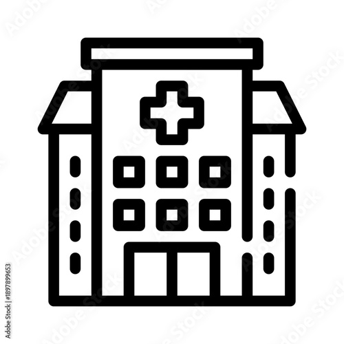 hospital line icon