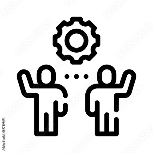 support group line icon