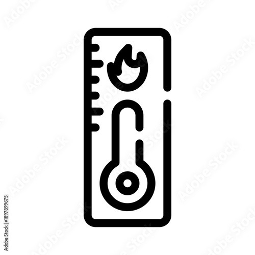 thermometer line icon