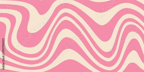 Psychedelic Swirl Carnival Pattern. Retro Waves, Swirl, Twirl Background. Abstract Groovy Texture.