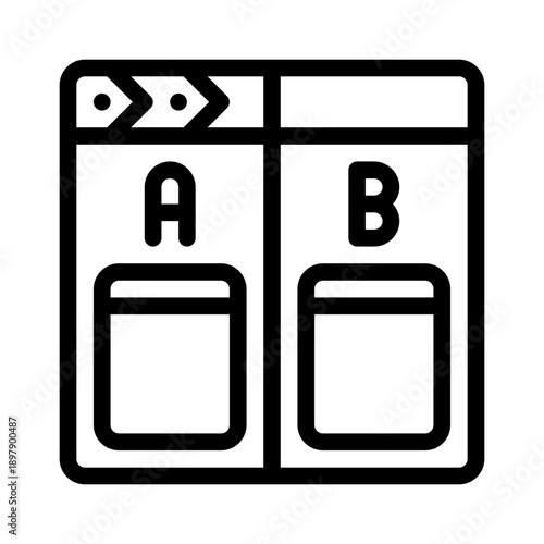 A B test line icon