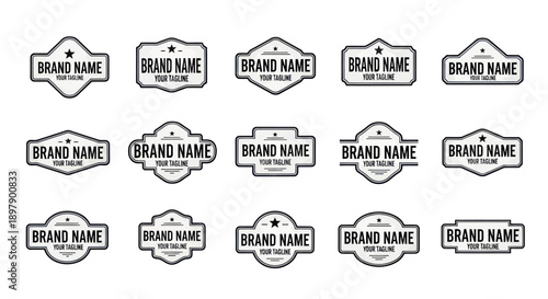 Collection of Vintage Label Design Elements.