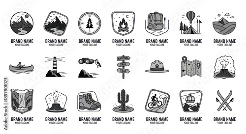 Collection of Western Themed Icons and Symbols.