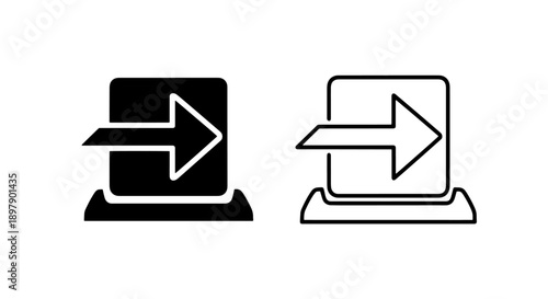 Export Outbound Arrow Icon Representing Send, Share, and Transfer