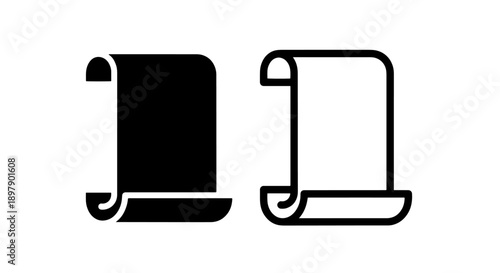 Horizontal Scroll Icon for Displaying Broad Content and Archival Document Concepts