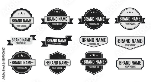 Collection of Black and White Logos.