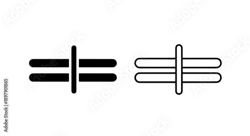 Horizontal Alignment Icon for Data Balancing and Interface Adjustments