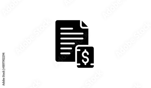 Tax Payment Business Finance Glyph Vector Icon