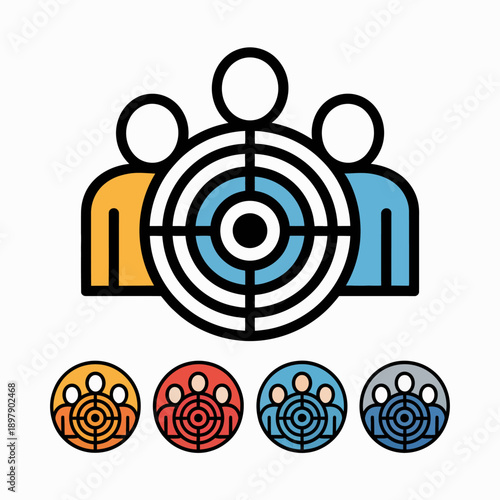 Target audience and customer focus icon.