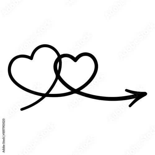 Intertwined Hearts Arrow