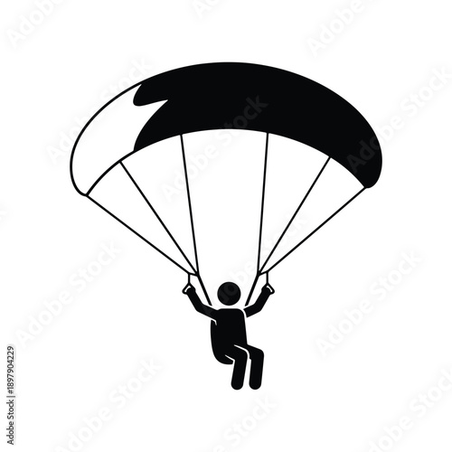 Parachute Skydiving Adventure And Air Sports Icon