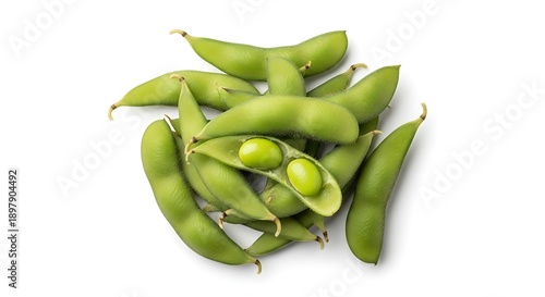 Wallpaper Mural Vibrant Healthy Edamame Pod Open Displaying Nutritious Green Beans for Plant-Based Food Ingredients Torontodigital.ca