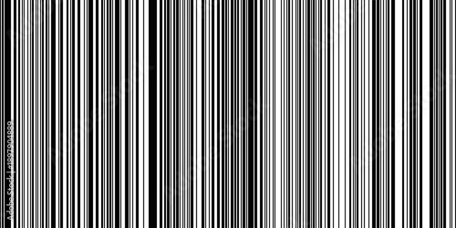 A monochromatic vector pattern consisting of dense vertical parallel lines of varying widths in shades of grey and white, creating a barcode-like or high-contrast pinstripe effect.