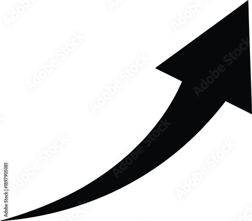 Black arrow pointing upwards and to the right