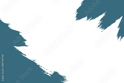 A white background with blue brush strokes on the left and right sides