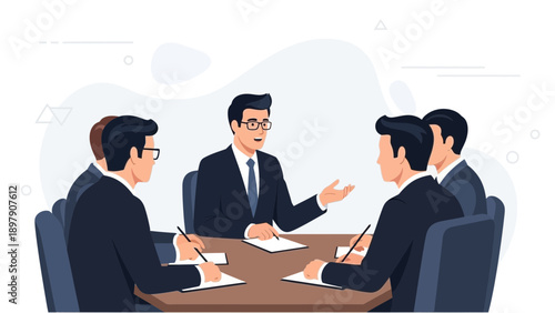 Business Meeting Team Collaboration Corporate Discussion Office Professionals