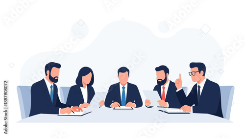 Business Meeting Team Collaboration Corporate Discussion Boardroom